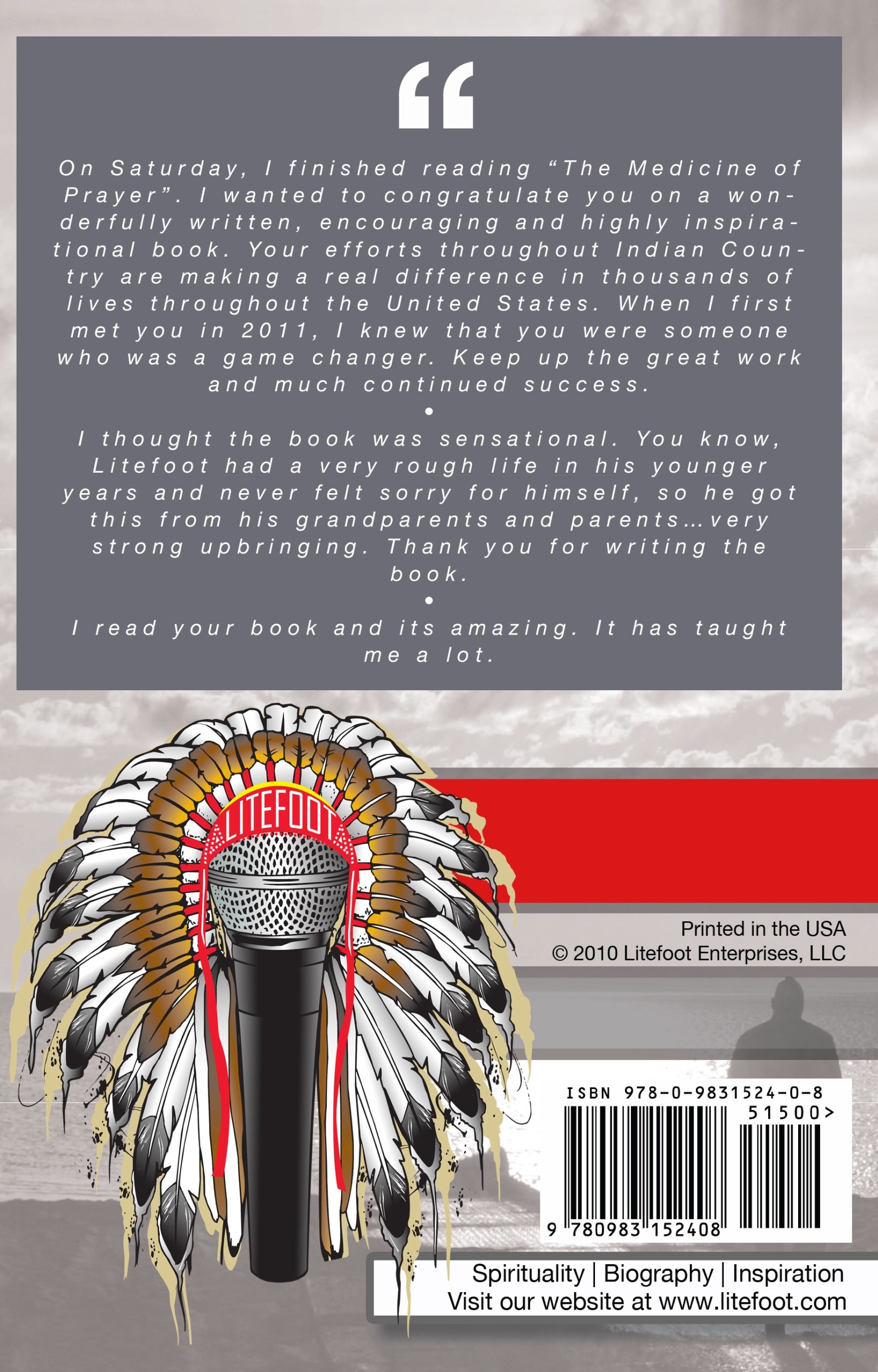 Litefoot Indigenous Creative Artist and Speaker The Medicine of Prayer (Paperback) - Image 2