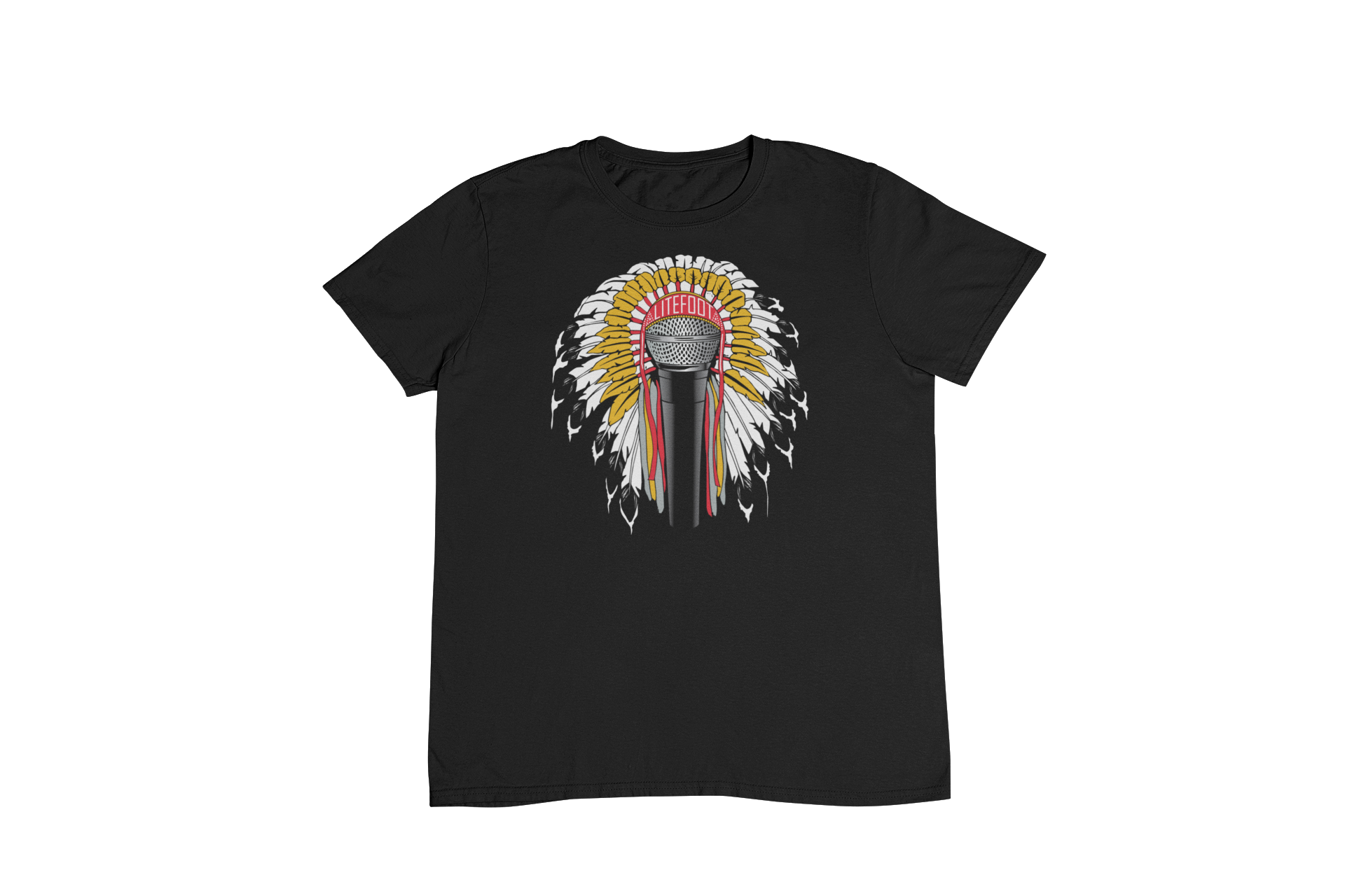 Litefoot Indigenous Creative Artist and Speaker Litefoot Chief MC Logo T-Shirt
